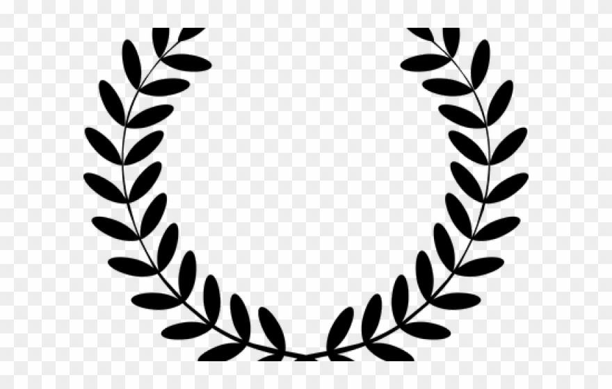 Branch Clipart Greek - Leaf Wreath Black And White - Png Download