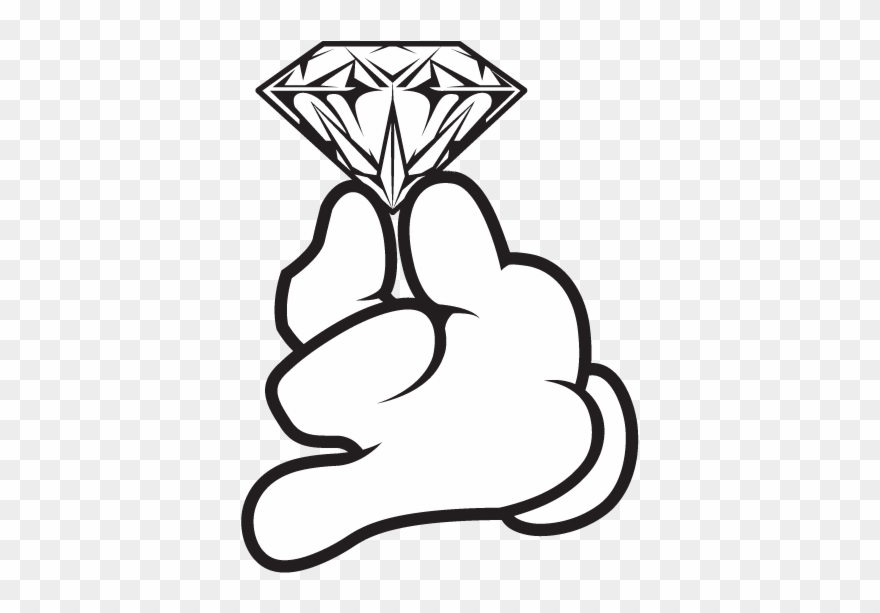 Graphic Black And White Download Diamond Cartoon At - Cool Diamond Supply Co Drawings Clipart