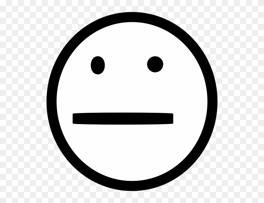 Meh Face Clip Art - Black And White Meh Face - Png Download