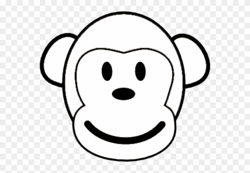 Bw Monkey Benji Park Med Image - Drawing Start With Letter M Clipart