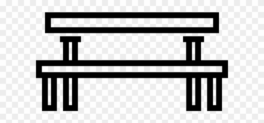 Park Bence Clipart Camping Table - Table - Png Download