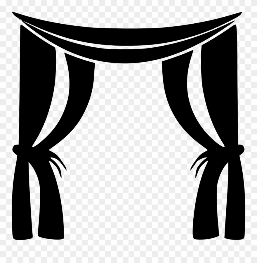 Curtains Icon Png Clipart Curtain Window - Black Curtain Vector Png Transparent Png