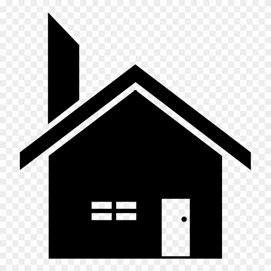 Free Simple Home - House Silhouette Png Clipart