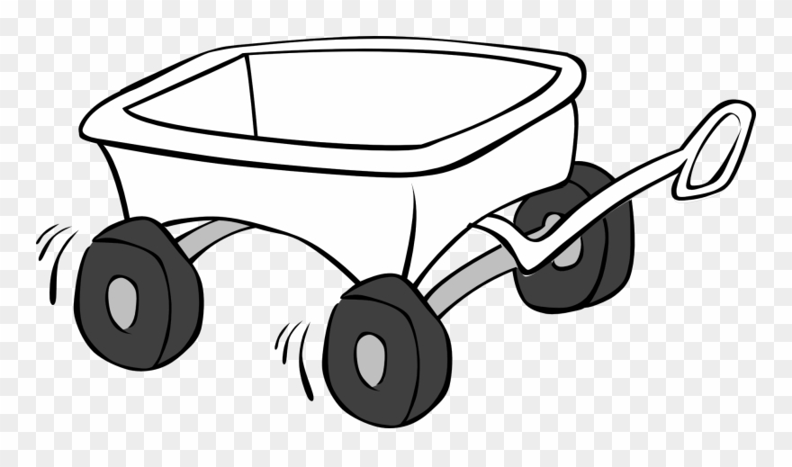 Fresh Wagon Coloring Wood Covered Free Printable - Wagon Clip Art Black And White - Png Download