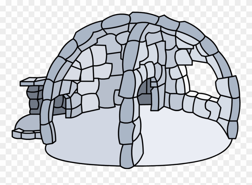In Half Igloo Igloo Icon Id 37 - Club Penguin Half Igloo Clipart