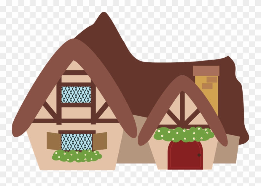 Snow White Clipart Huts - Little Red Riding Hood Cartoon House - Png Download