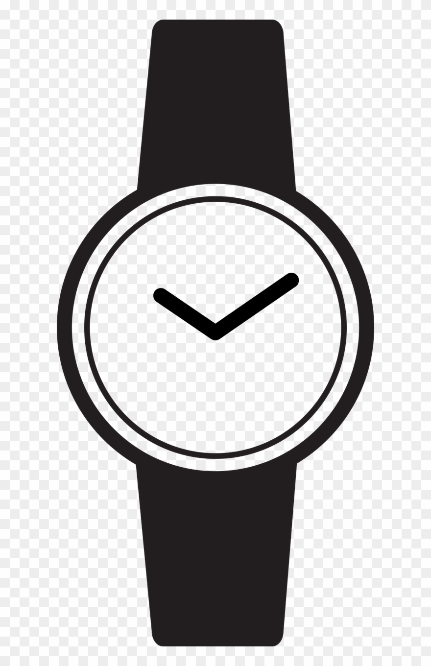 Watch Clip Black And White Svg Stock - Watch Png Black And White Transparent Png