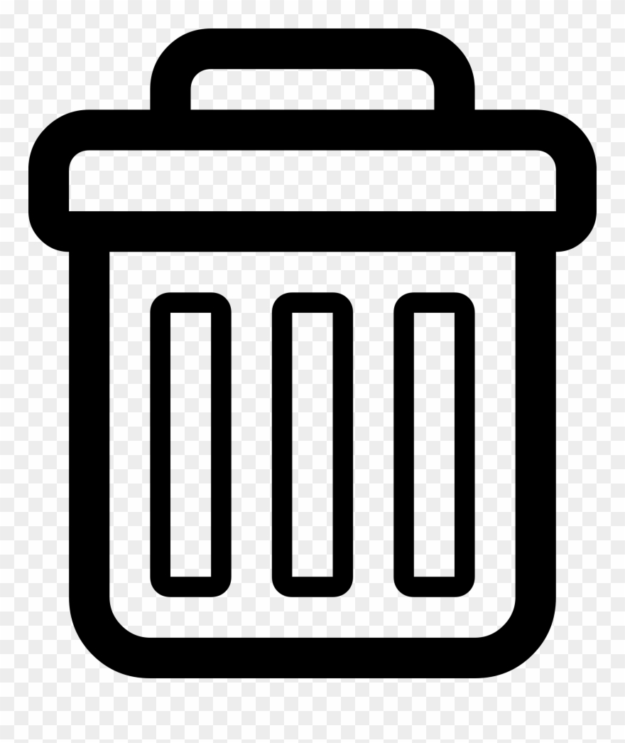 Collection Of Can Black And White - Recycle Bin Icon Flat Clipart