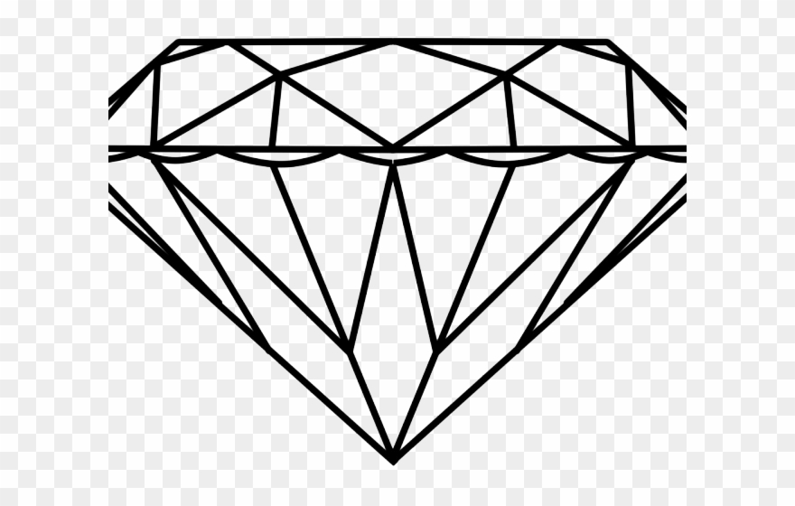 Emerl Clipart Black And White - Transparent Diamond - Png Download