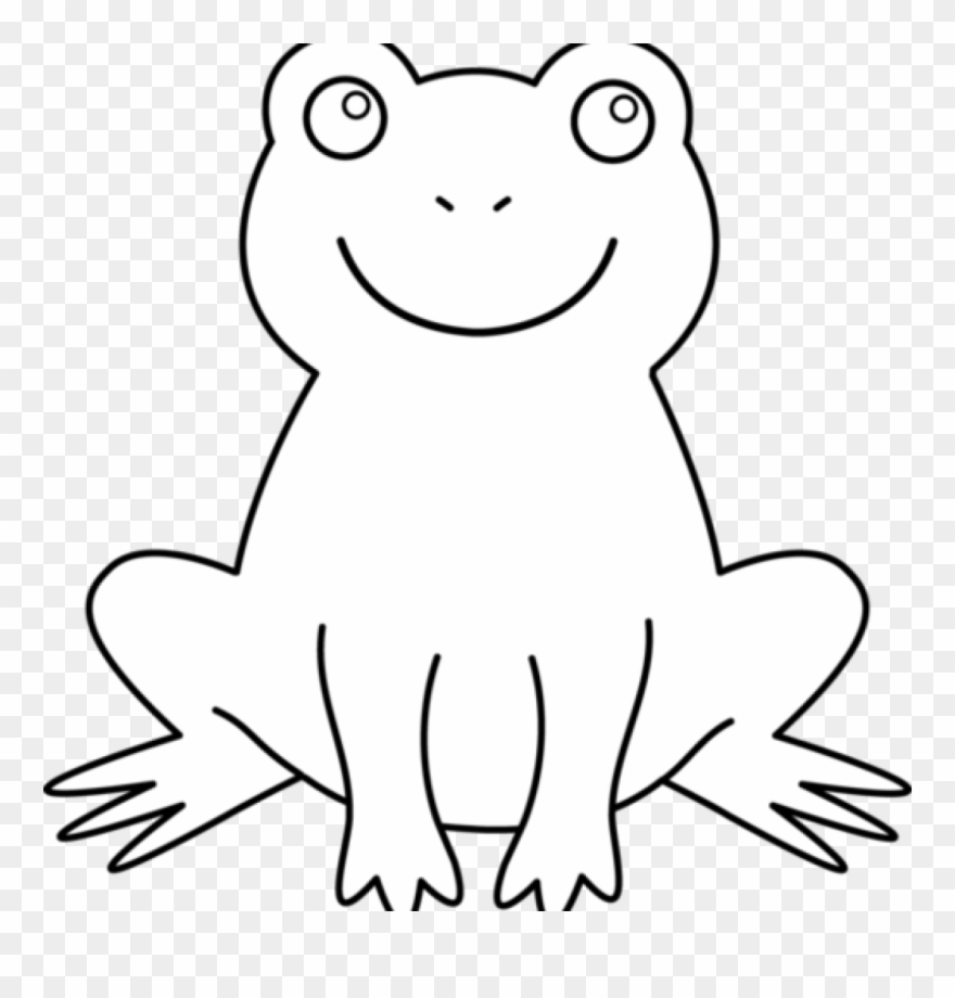 Black And White Frog Clipart 19 Frog Png Transparent - Frog Outline No Background