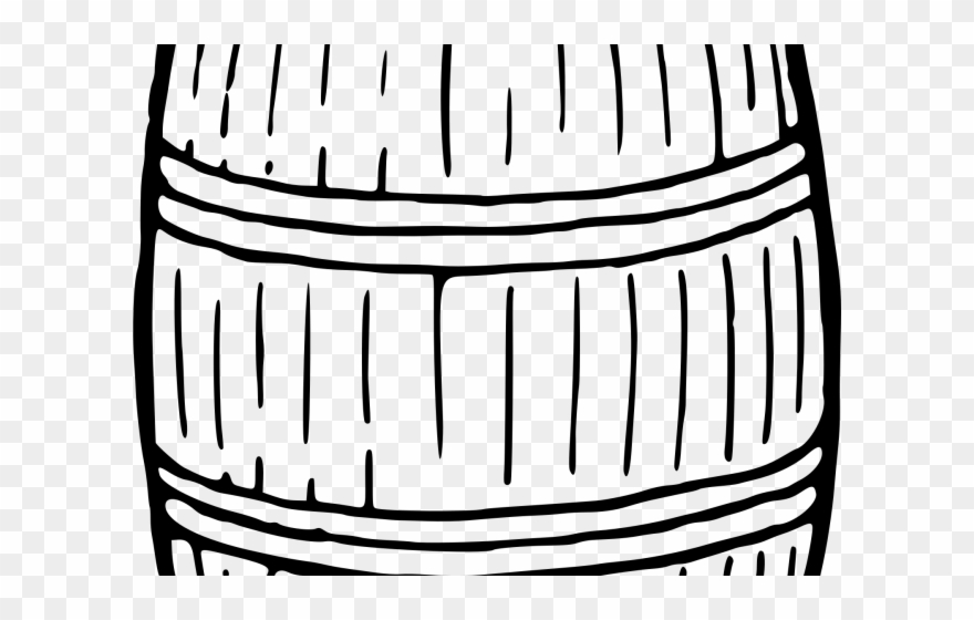 Barrel Clipart Bourbon Barrel - Kegclipart Black And White - Png Download