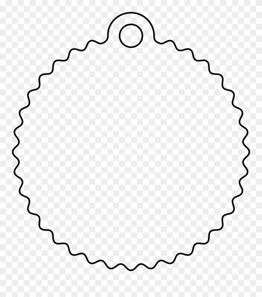 Black And White Scalloped Big Image Png - Clip Art Transparent Png