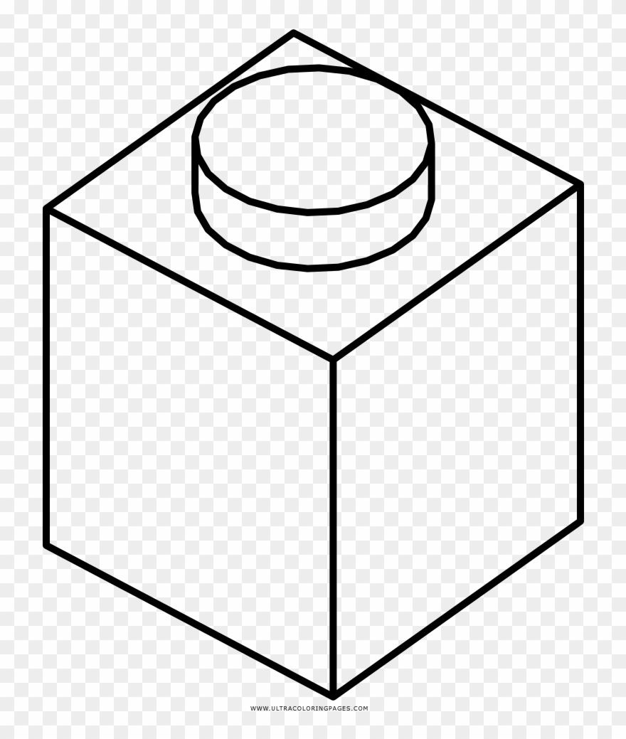 Lego Blocks Coloring Pages With Brick Page Ultra - Optical Illusion On 3d Cube Clipart