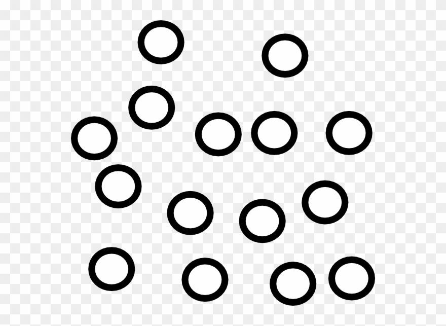 Particle Clipart Science - Gas Particles Black And White - Png Download