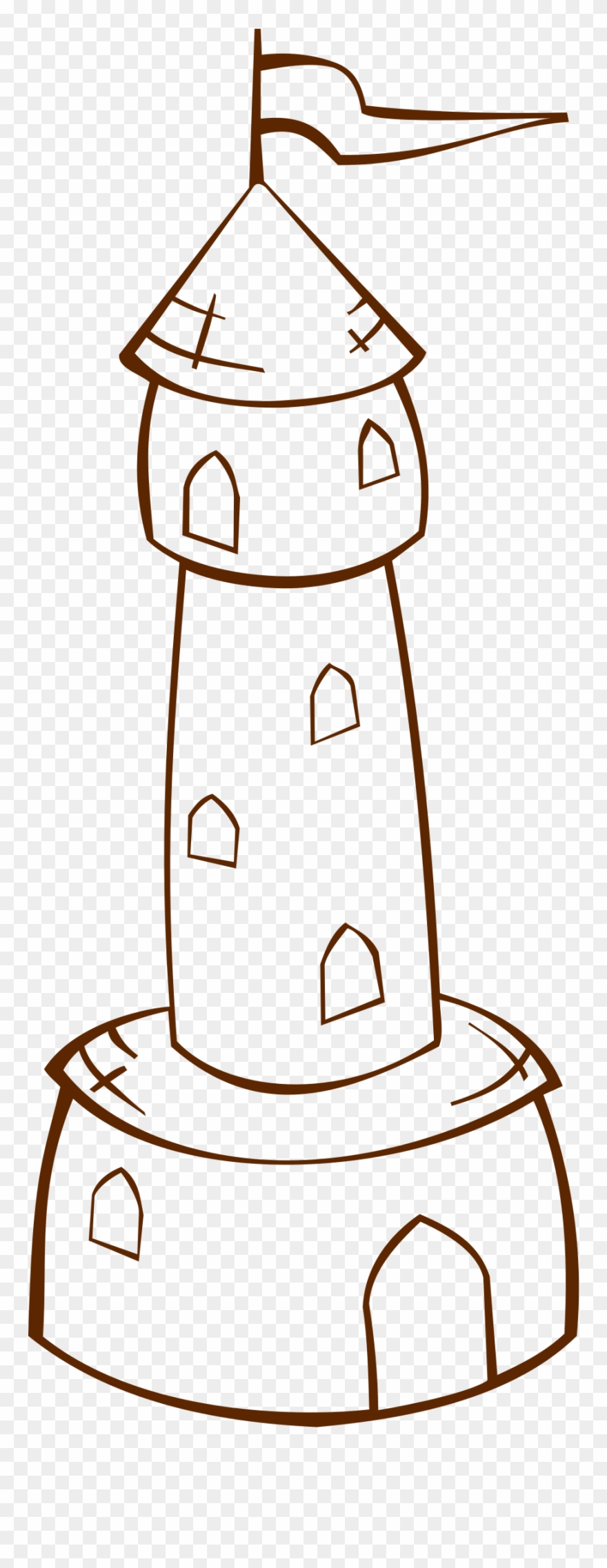 Big Image - Castle Towers Cartoon Drawing Png Clipart