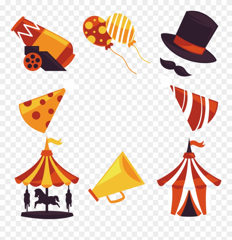 Picture Black And White Download Carnival Vector Elements - Carnival Circus Png Clipart