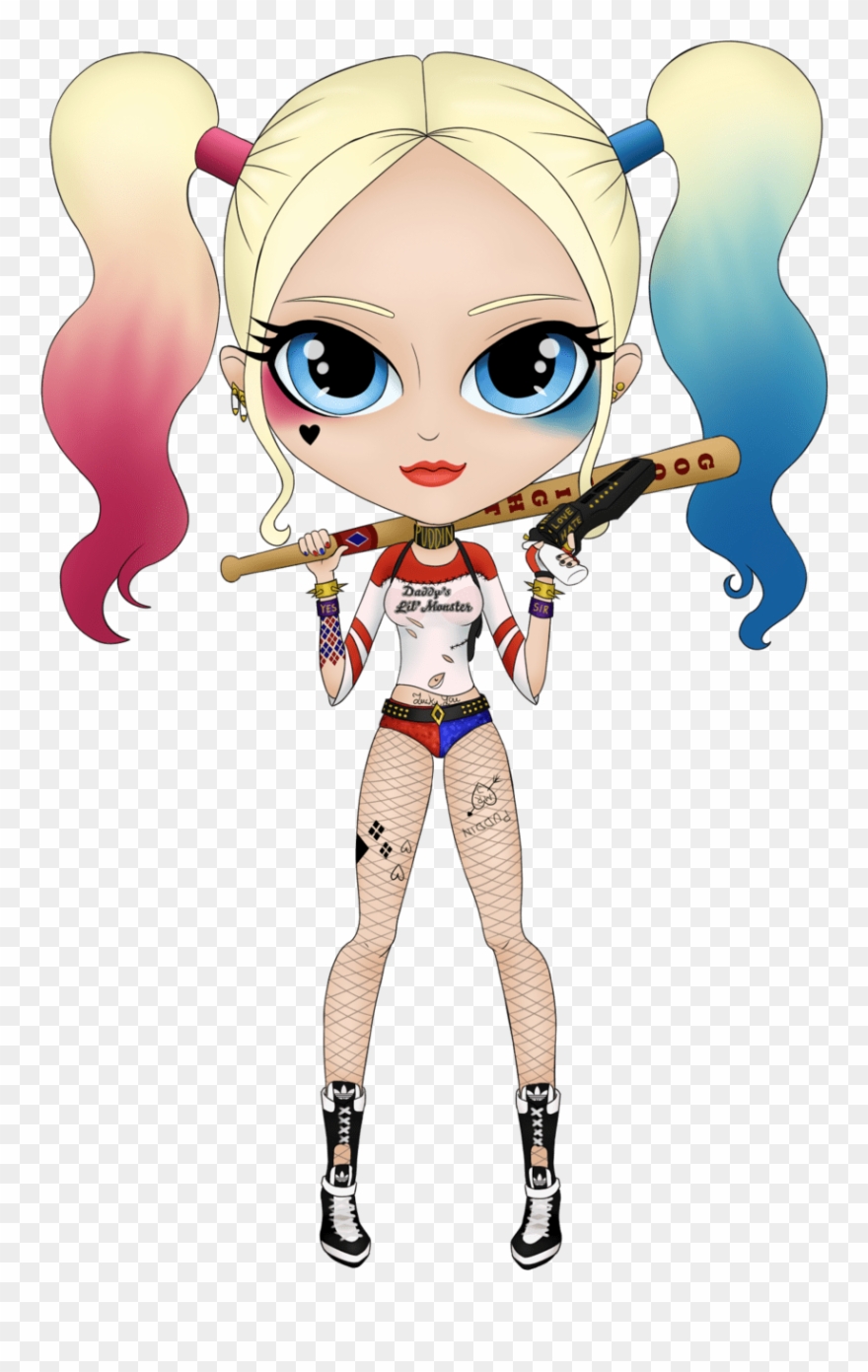 Good Smile Suicide Squad Harley Quinn Nendoroid Action - Cartoon Harley Quinn And Joker Clipart