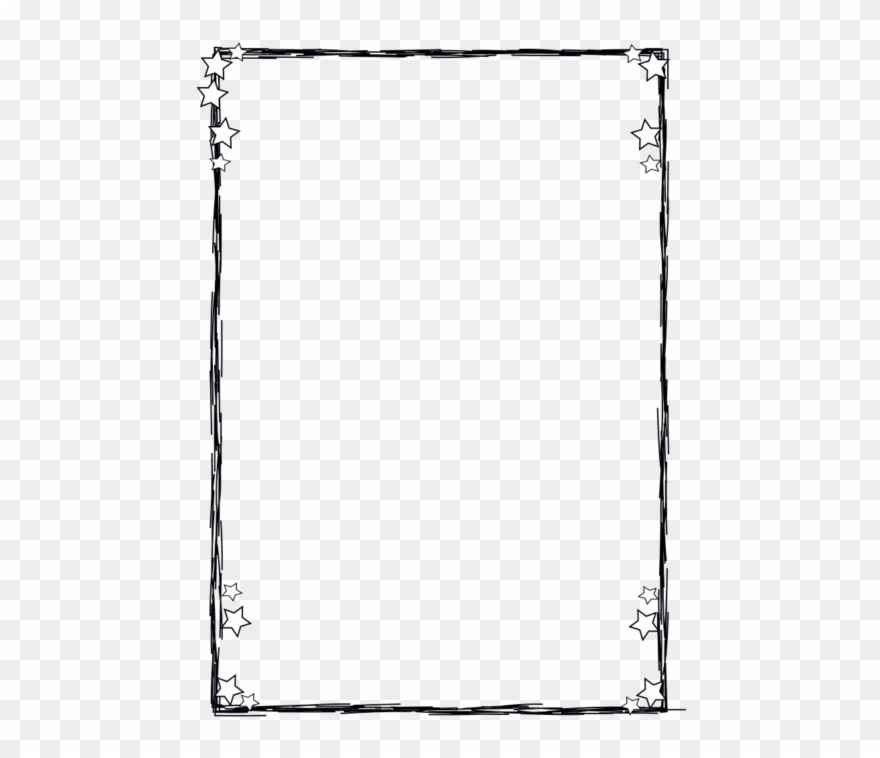 Cadre Étoile - Page Border Design Hd Flower Clipart