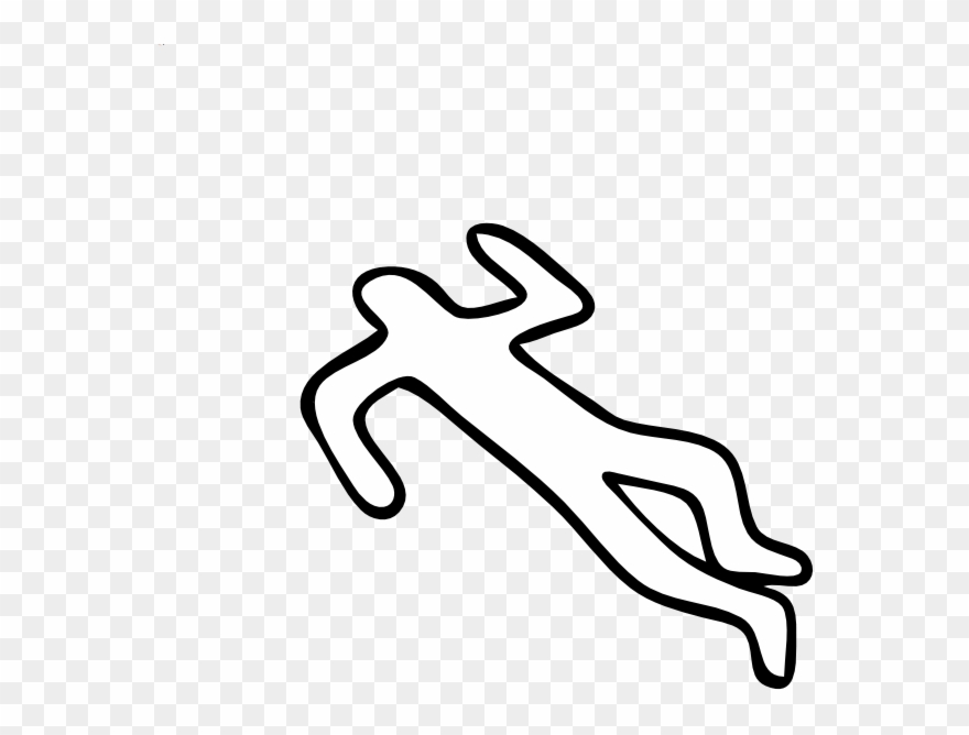 Clip Art Dead Body Clipart - Crime Scene Body Outline Png Transparent Png