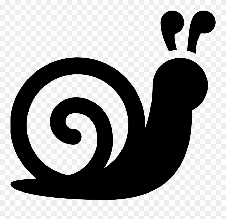 Graphic Black And White Library Snail Vector Silhouette - Snail Icon Clipart