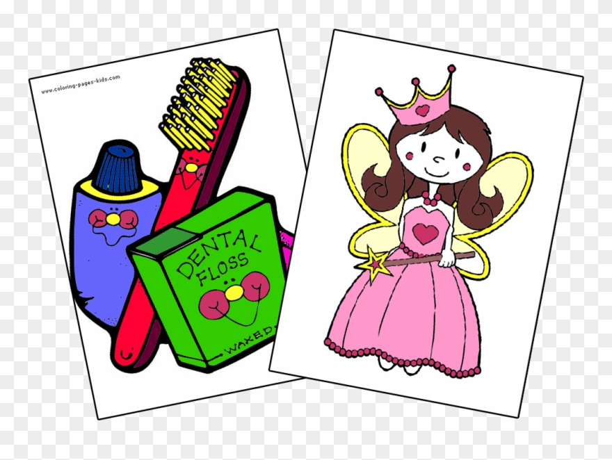 Coloring Pages - 3drose Cute Country Style Dental Tools - Wall Clock, Clipart