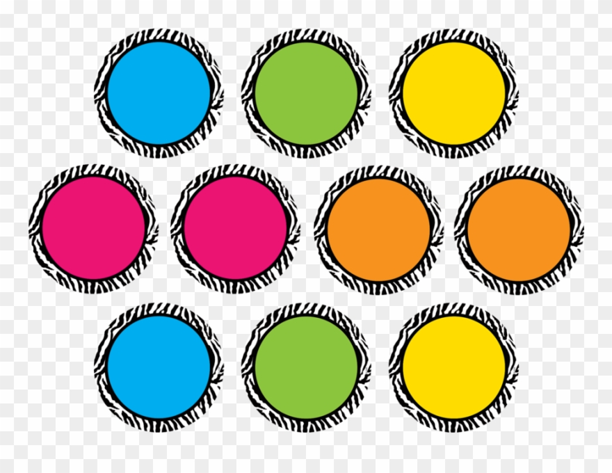 Tcr5390 Zebra Colorful Circles Accents Image - Colorful Circles Clipart