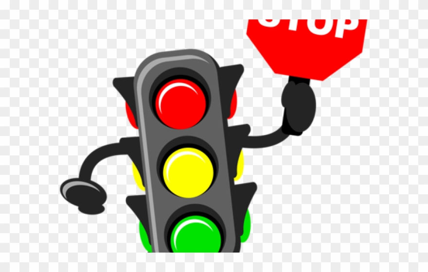 Traffic Light Clipart Street Corner - Traffic Light Sign Cartoon - Png Download