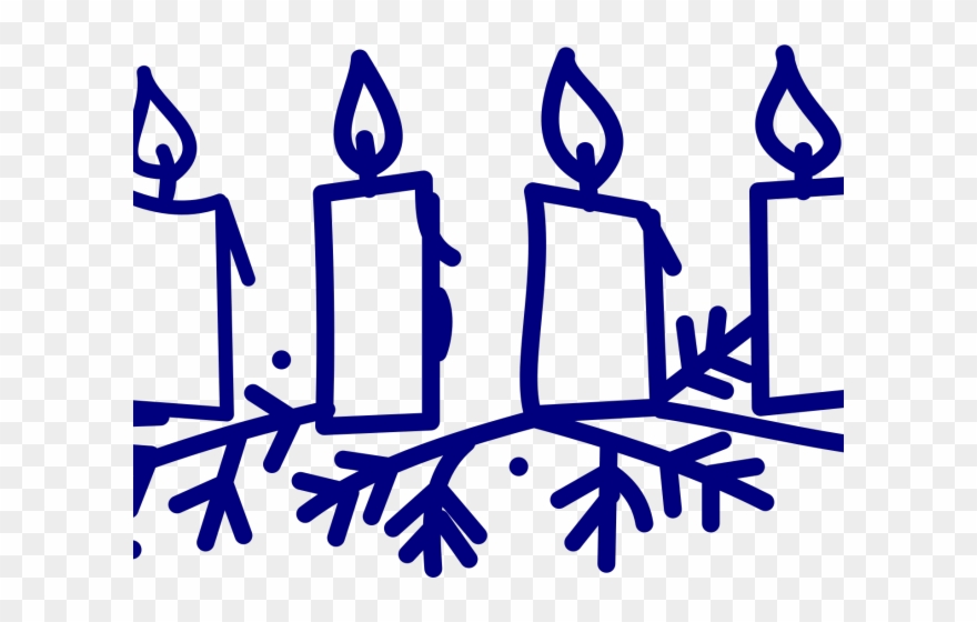 Candle Clipart Candlelight Service - Clip Art Advent Candles - Png Download