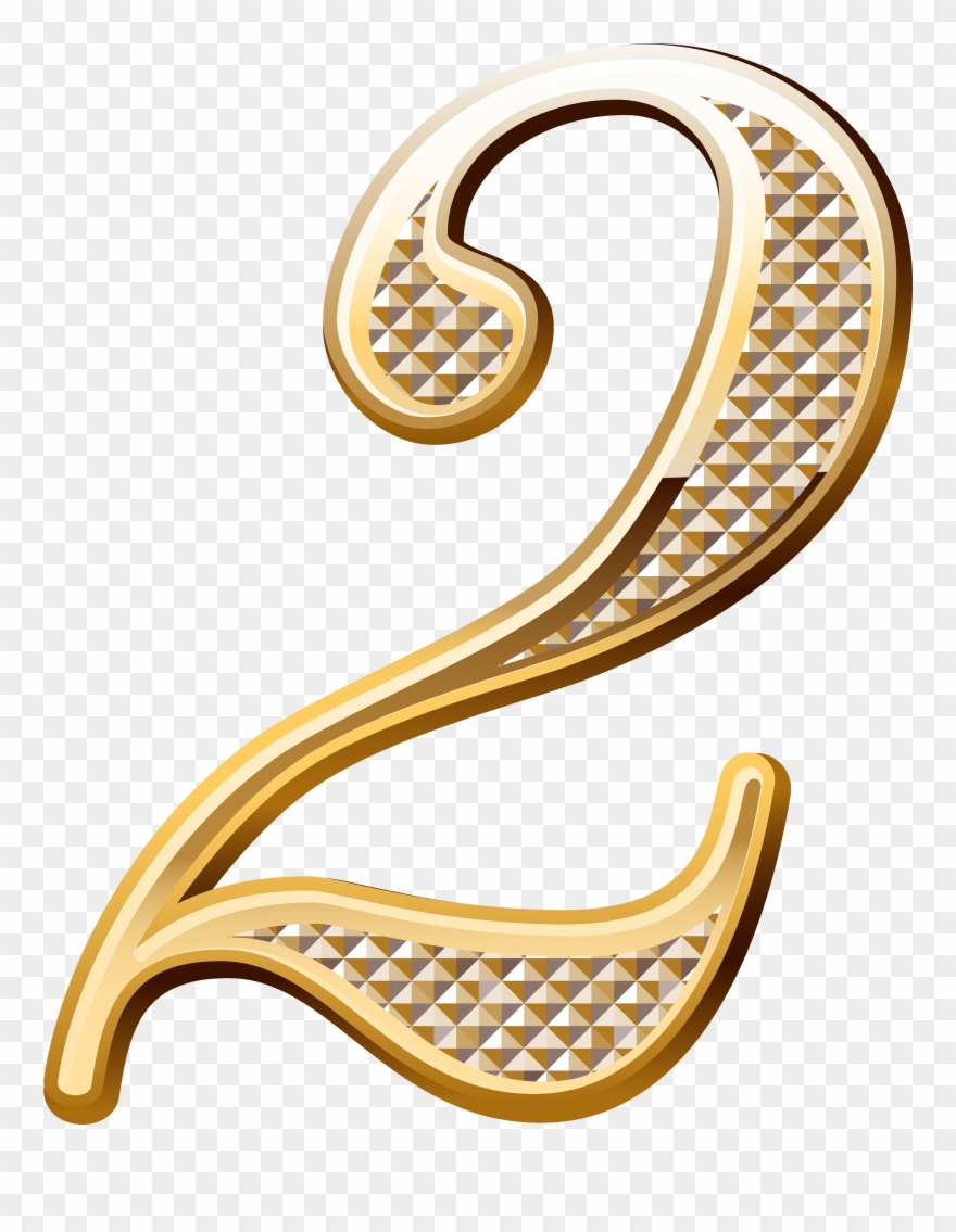 Numbers ‿✿⁀ Number Two, Clipart Images, Numero Um, - Gold Number Png Transparent Png