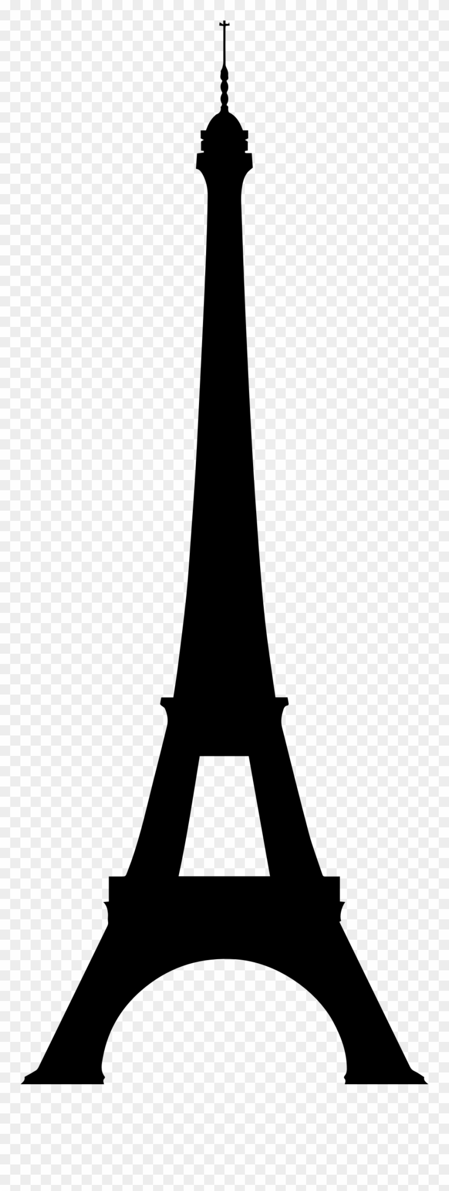 Silhouette Clipart Eiffel Tower - Eiffel Tower Silhouette Png Transparent Png