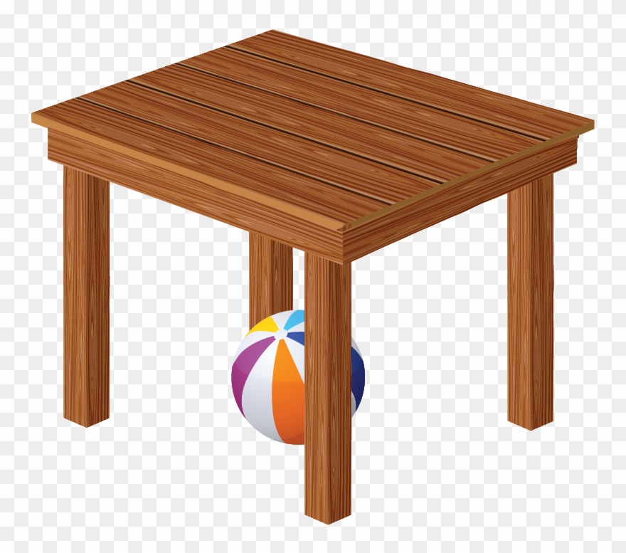French Clipart Table - Ball Is On The Table - Png Download