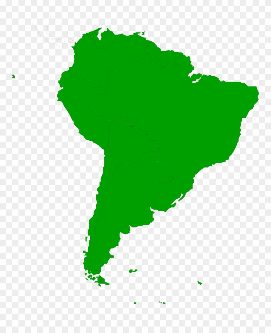 South America Map Clipart - Just South America Map - Png Download