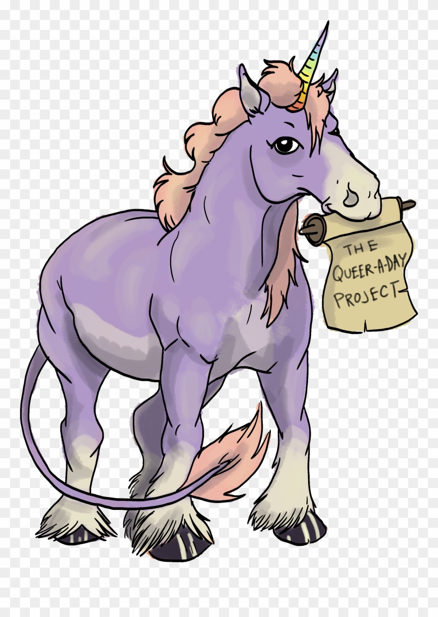 Big Gay Unicorn - Queer Unicorn Clipart