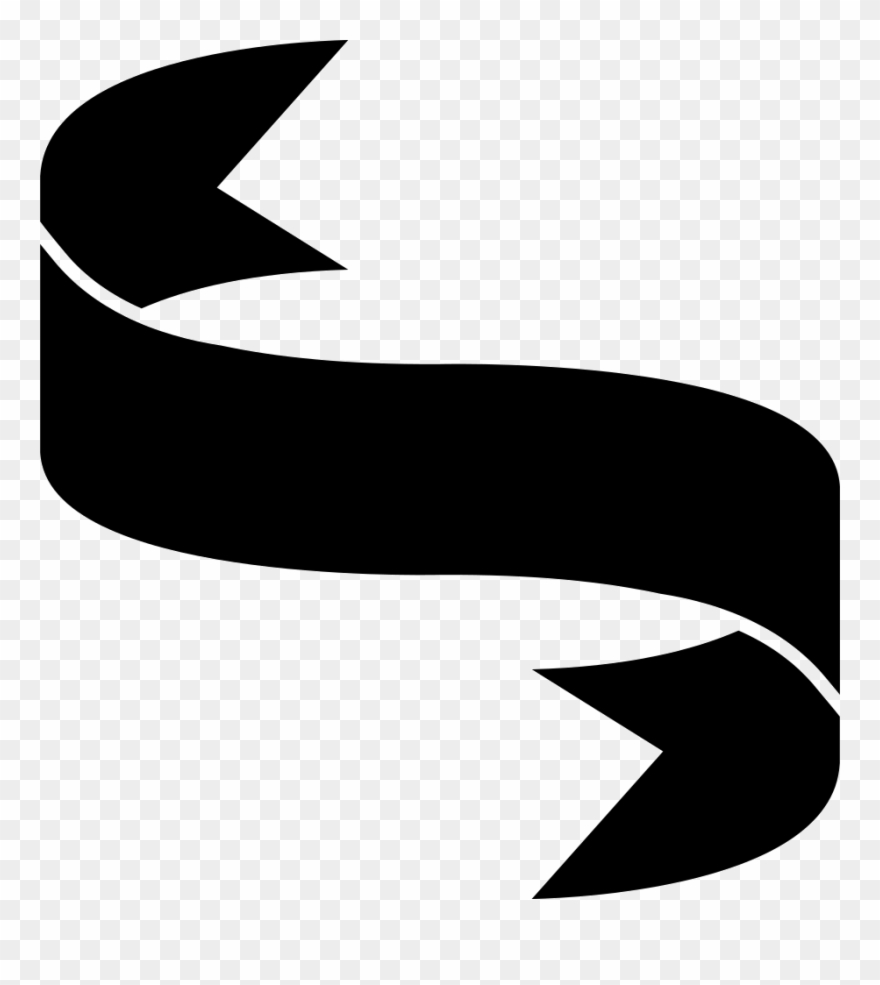 Png File - Silhouette Ribbon Clip Art Transparent Png