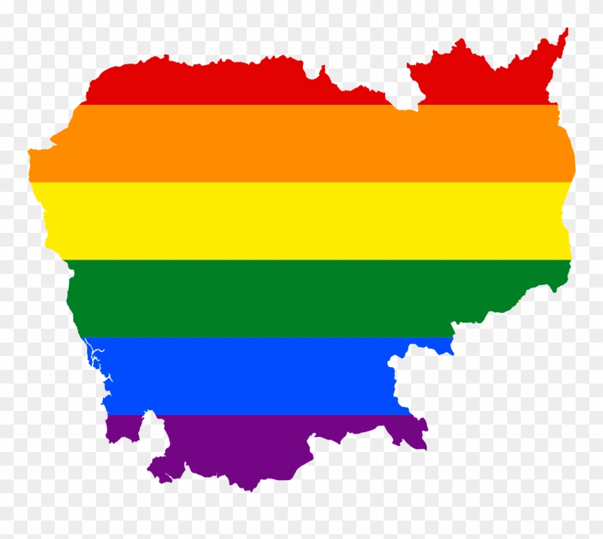 Lgbt Flag Map Of Cambodia - Cambodia's Water And Sanitation Crisis Clipart