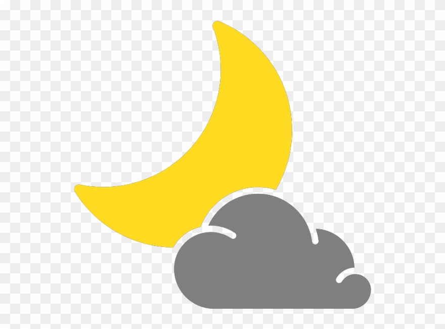 Sunny Clipart Mixed Weather - Night Weather Icon Png Transparent Png