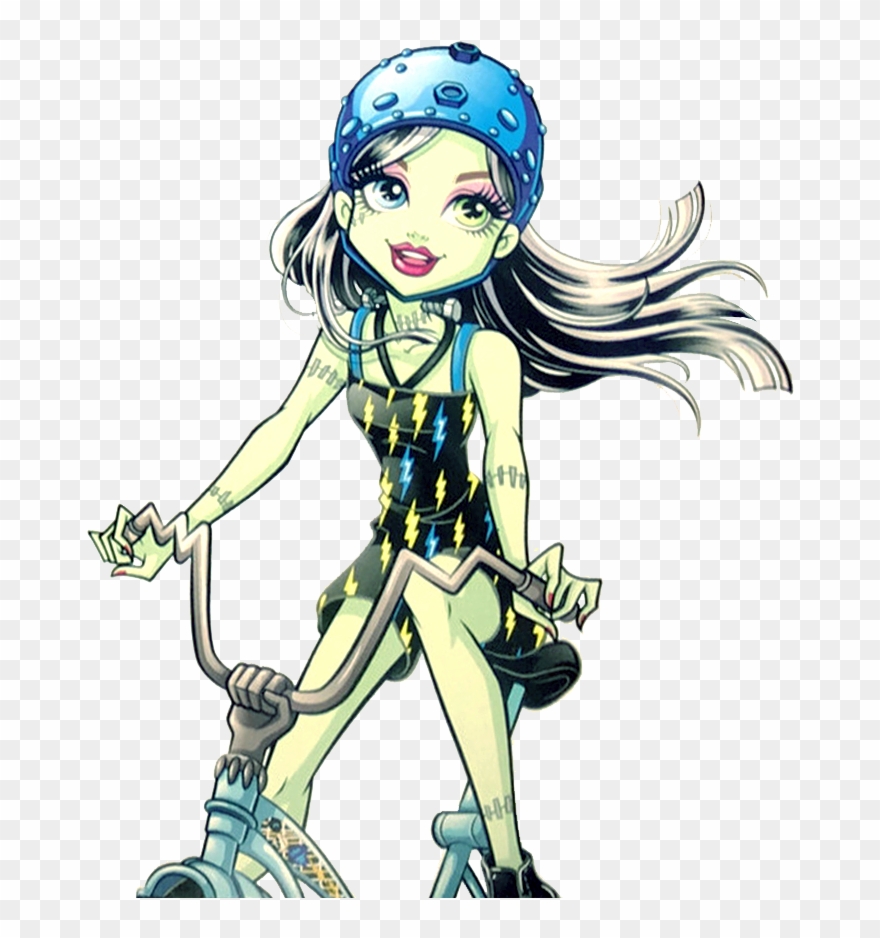 Boltin' Bicycle - Monster High Franke Stain Art Clipart