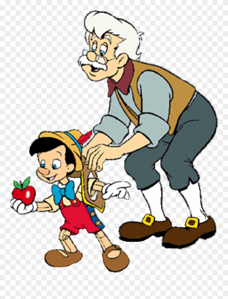 Pinocho Geppetto Pepe F Garo Clip Art - Pinocchio And Geppetto Clipart - Png Download