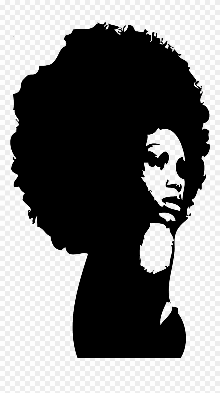 Popular Images - Black Woman Face Silhouette Clipart