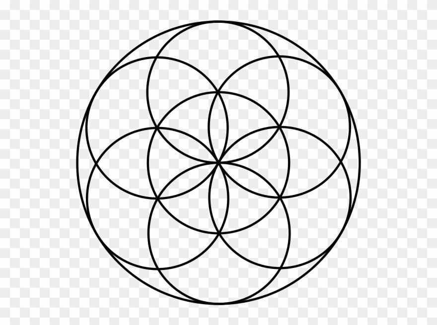 Flower Of Life 7 Circles Clipart
