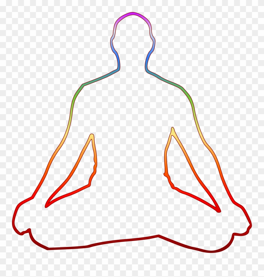 Senior Citizen Meditation 207119 - Yogi Outline Clipart
