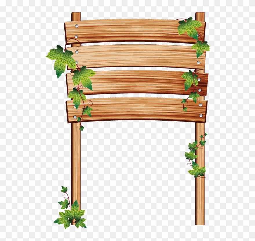 Tubes Étiquettes / Pancartes - Wood Sign Vector Clipart