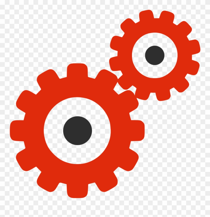 Free Mustache-bot Free Gears - Red Gear Icon Png Clipart