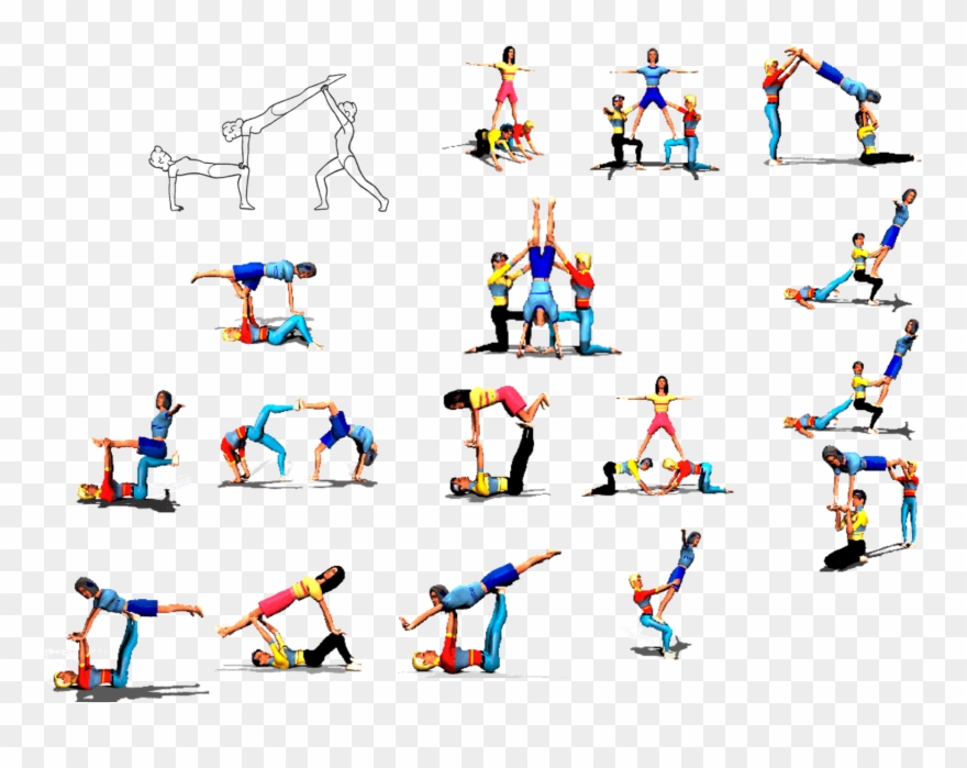 Acrosport Figures ~ My Pe Teacher Is Nuts - Acrobacias Faciles Para Niños Clipart