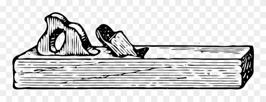 Woodworking Clip Art - Carpenter Plane Black And White Clipart - Png Download