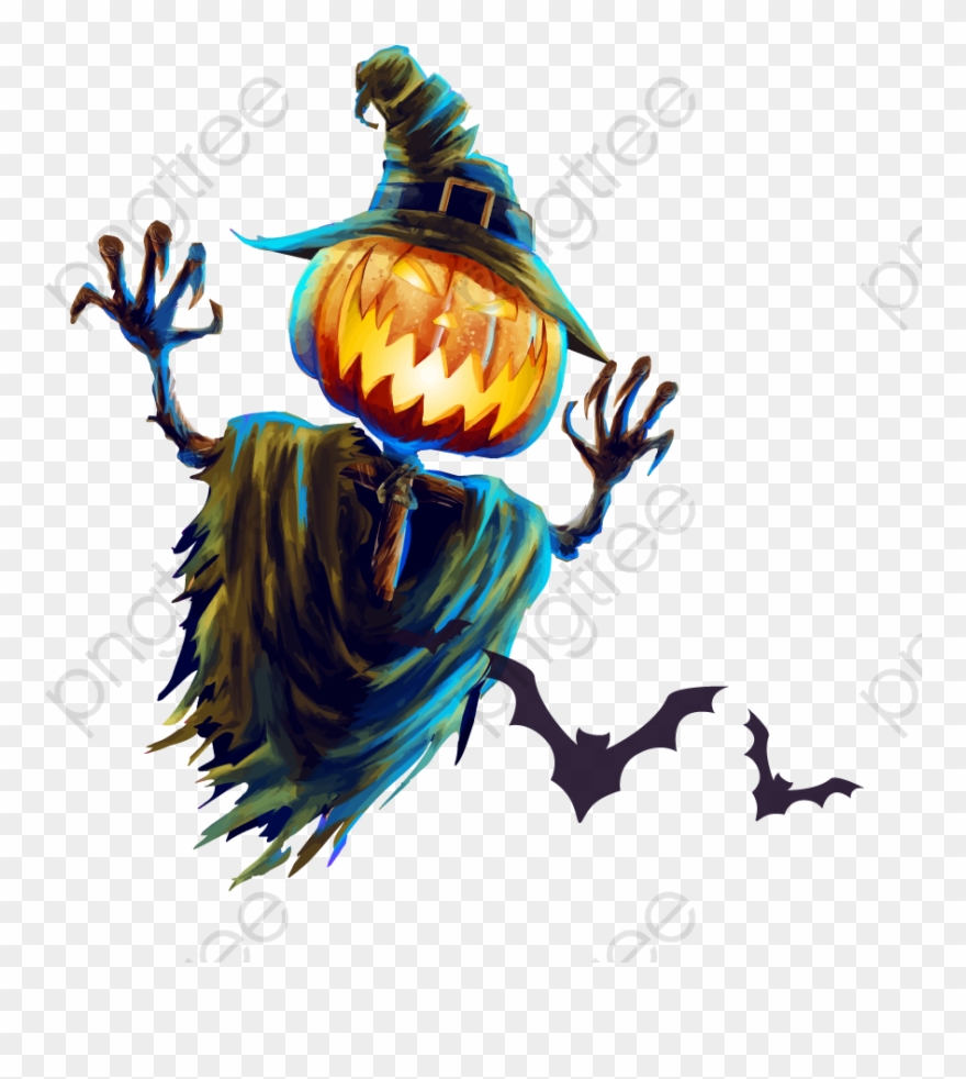 Halloween Scarecrow - Scarecrow Halloween Png Clipart