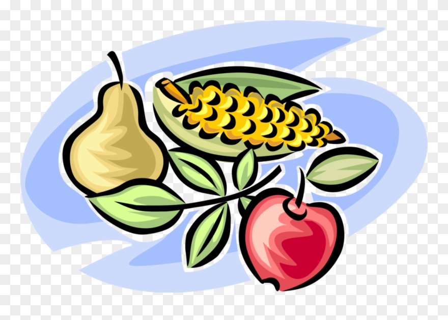 Vector Illustration Of Fall Or Autumn Harvest Fruit Clipart