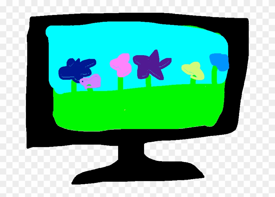 Watching Tv Clipart Drawing - Png Download