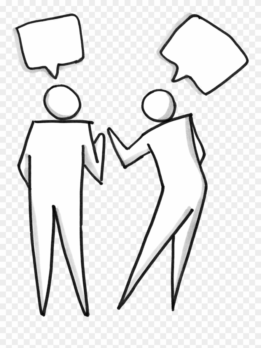 Two People Talking - Group Of People Talking Clipart - Png Download