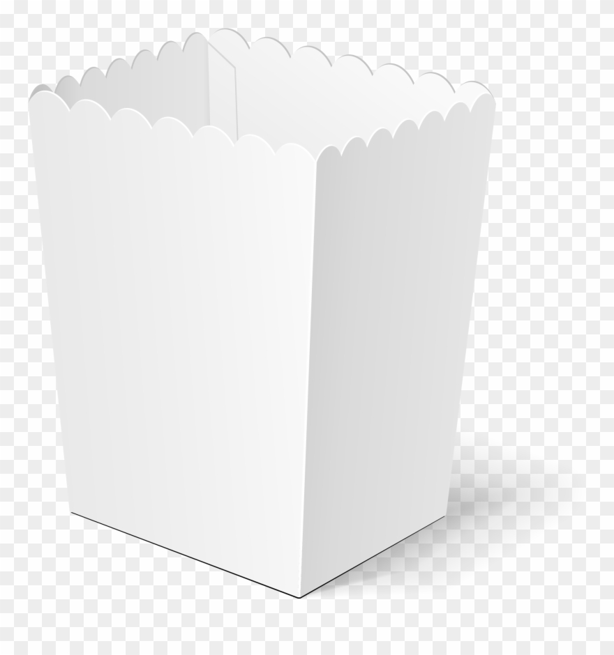 Disposable White Popcorn Boxes Clipart